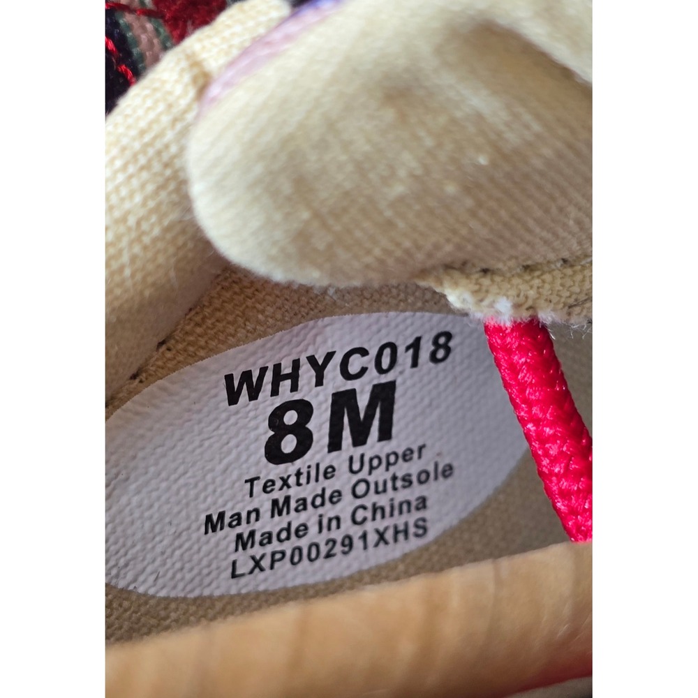 Twisted X WHYCO18‎ Multi-Color Aztec Serape Pattern Canvas Boat Shoes Women's 8M - Picture 3 of 9